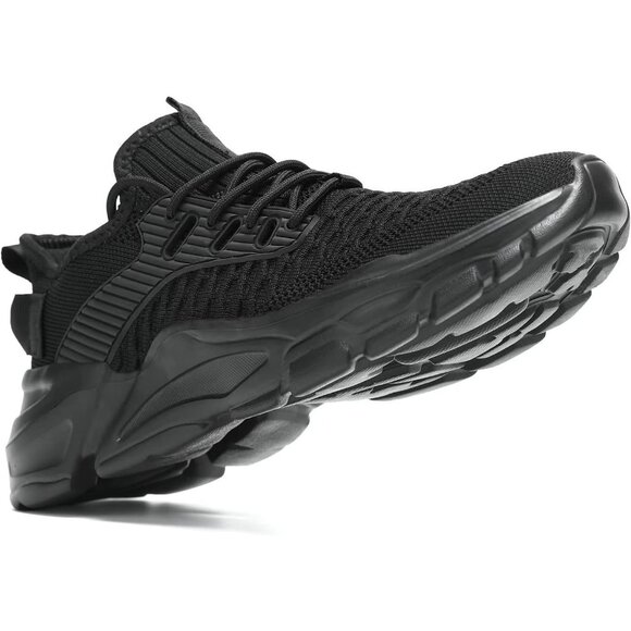 ⚡Men\'s All Black Breathable Lightweight Slip Resistant Athletic Gym Work Shoes